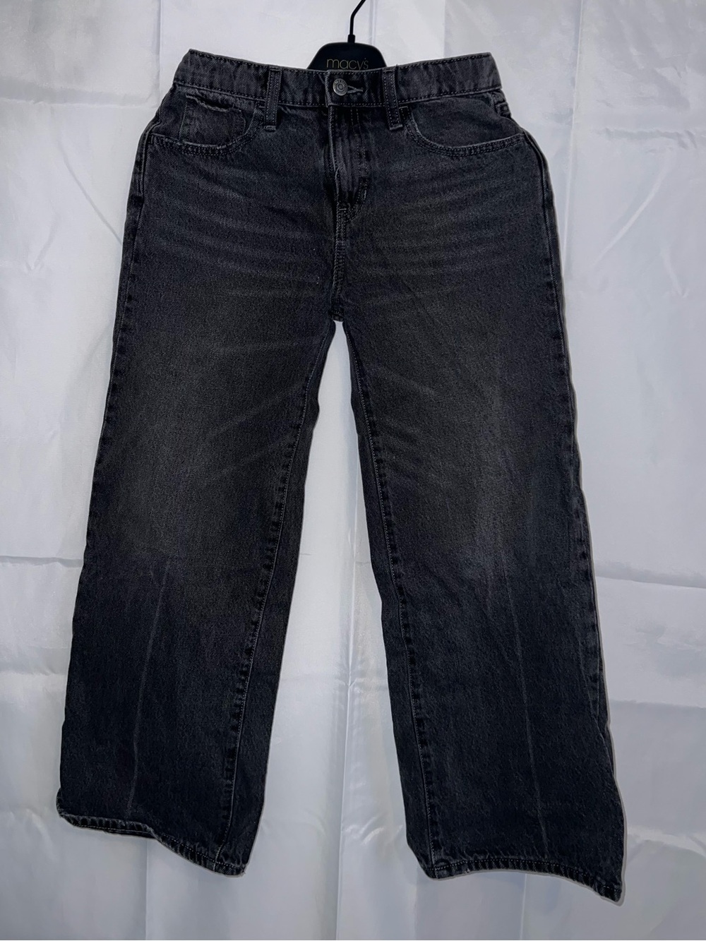 Kids Old Navy High-Rise Baggy Wide Leg Jeans — Black
